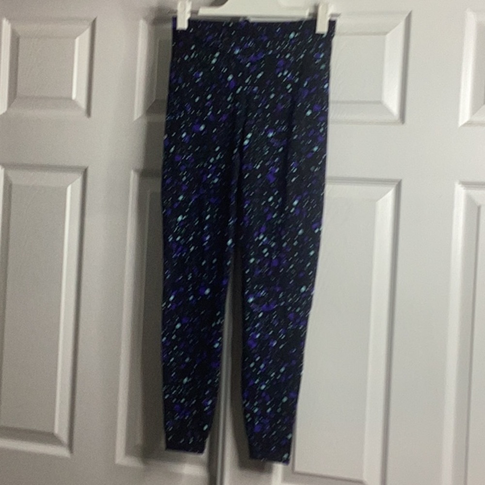 Sweaty Betty Zero Gravity 7/8 Leggings Purple Marble Terazzo Print S 4-6